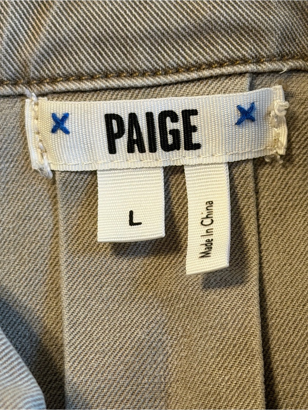 PAIGE Pacey Collared Jacket Vintage Moss Taupe  women’s L Large stretch - Picture 2 of 9